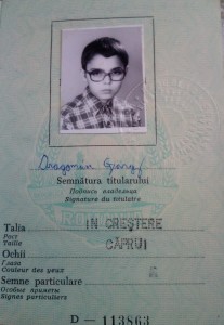 Kivándorló útlevelem fényképes oldala.